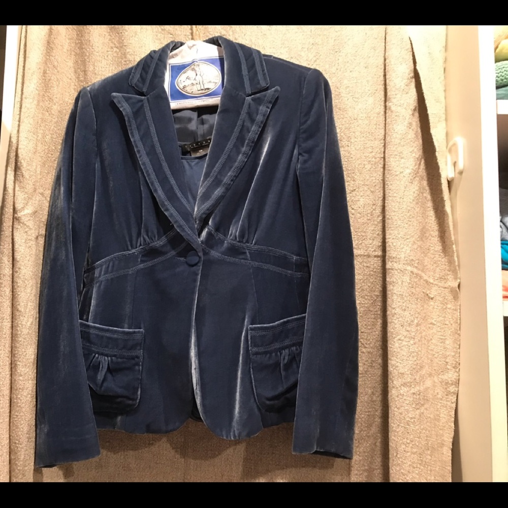 Velvet blazer with matching cami